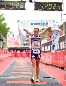 Sam Warriner winning Ironman 70.3 in Cairns.